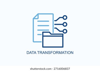 Ícone De Transformação De Dados Ou Ilustração De Vetor Isolada De Logotipo