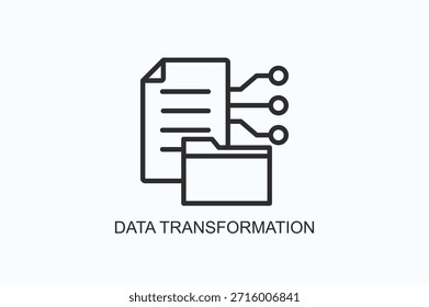 Ícone De Transformação De Dados Ou Ilustração De Vetor Isolada De Logotipo