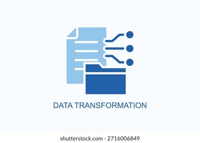 Ícone De Transformação De Dados Ou Ilustração De Vetor Isolada De Logotipo