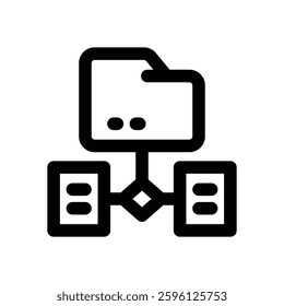 data transformation line icon. Clean and minimalist vector icon for websites, mobile apps, presentations, and logos. Fully scalable and customizable for any project.