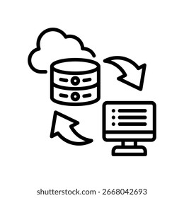 Vektorgrafik mit dem Symbol "Datenübertragung"