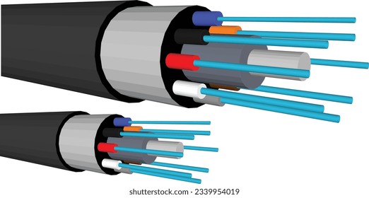 Transmisión de datos: Iluminar sus conceptos con cables vectoriales de fibra óptica.
