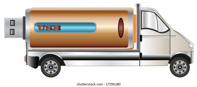 Data Transport Vector Illustration