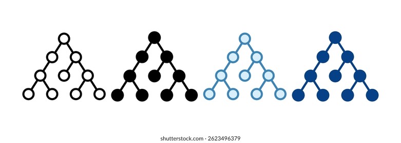 Data Tree Icon Set Multiple Style Collection