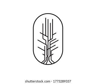 Data Tree Logos. Growth flower (tree) concept for communication, business, social media, technology, ecology,
