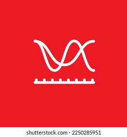 Data trend icon, graphic resource template, vector illustration.
