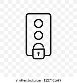 data unclocked vector linear icon isolated on transparent background, data unclocked transparency concept can be used for web and mobile