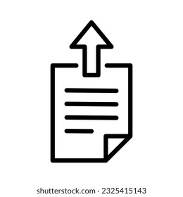 a data upload icon in line style