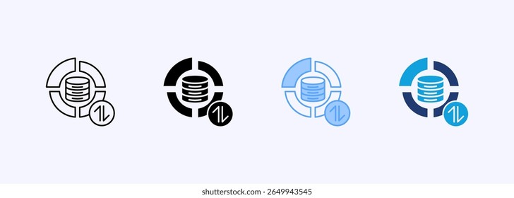 Data Usage Icon Set Multiple Style Collection