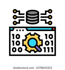 data validation database color icon vector. data validation database sign. isolated symbol illustration