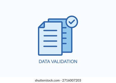 Data Validation Icon Or Logo Isolated Vector Illustration