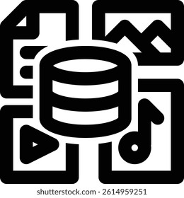 Data Variety, Data, Variety Outline Icon