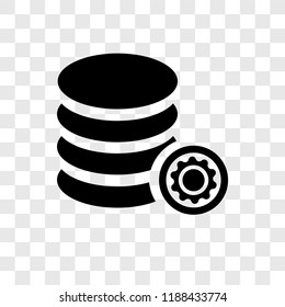 Data vector icon isolated on transparent background, Data transparency logo concept