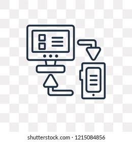 Data vector outline icon isolated on transparent background, high quality linear Data transparency concept can be used web and mobile