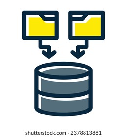 Data Vector Thick Line Filled Dark Colors Icons For Personal And Commercial Use.
