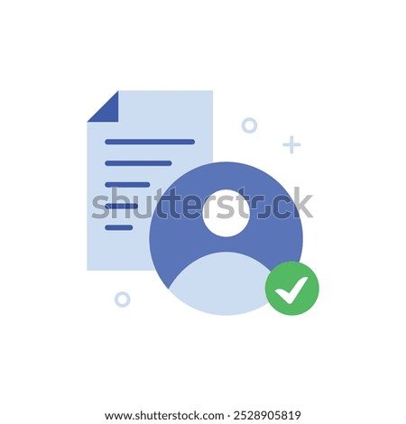 Data verification successful. Design flat illustration. Modern graphic elements for user interface pages, infographics, icons, etc.