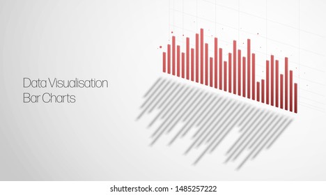 Data Visualisation Bar Charts. Isometric Infographic Layout. 