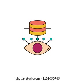 Data visualisation icon. Cartoon data visualisation vector icon for web design isolated on white background