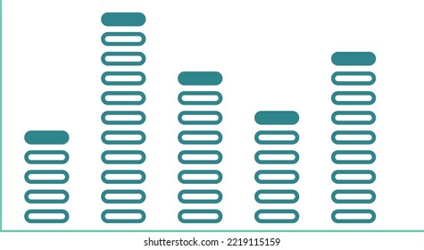 Data Visualisation Template. Stacked Column Chart Icon