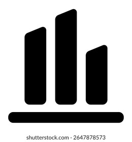 Data Visualization Bar Chart Icon, Simple Graph, Business Analytics, Statistical Representation, Data Analysis