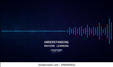 Data visualization bar charts. Glowing neon waves. Digital simple equalizer (sound wave)