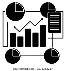 Data visualization, business analytics, infographic, bar chart, pie charts, line graph, statistics