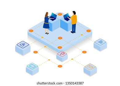 Data visualization concept.