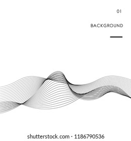 Data visualization dynamic wave pattern vector