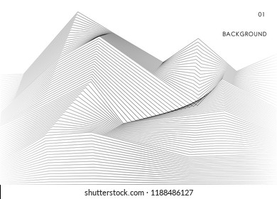 Data Visualization Dynamic Wave Pattern Vector