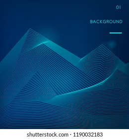 Data visualization dynamic wave pattern vector