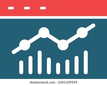 Data Visualization Glyph Two Color Icon For Personal And Commercial Use.
