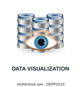 Data Visualization icon. 3d illustration from data science collection. Creative Data Visualization 3d icon for web design, templates, infographics and more