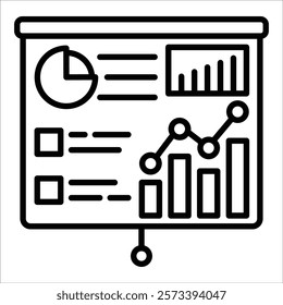 Data Visualization Icon Element For Design