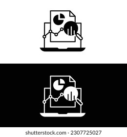 Data Visualization Icon. Information visualization, Visual representation, presentation, Graphical data analysis, and Interactive data visualization.