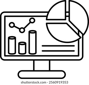 Data Visualization Icon - Line Style - How to use AI Theme