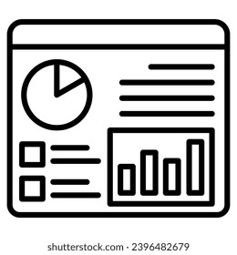 Data Visualization icon line vector illustration