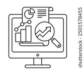 Data Visualization icon, Mastering Data Visualization Turning Data into Visual Insights, The Role of Data Visualization in Business Intelligence, Best Practices for Effective, icon, illustration