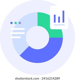 visualización de datos ilustración de icono moderna