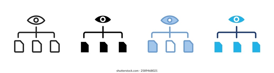 Data Visualization multi style. Simple illustration icon set.