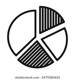 Data Visualization Pie Chart Icon Ideal for Statistics and Analysis