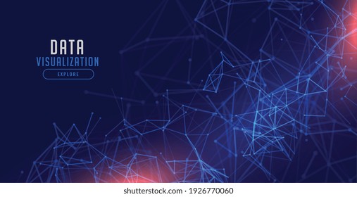 data visualization technology network mesh background design