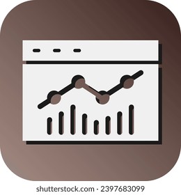 Data Visualization Vector Glyph Gradient Background Icon For Personal And Commercial Use.
