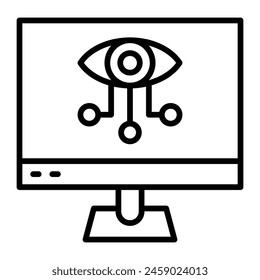 Data Visualization Vector Line Icon Design