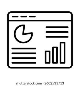Data visualization Vector Line Icon Design
