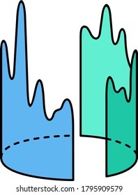 Data visualization. Vector outline icon.