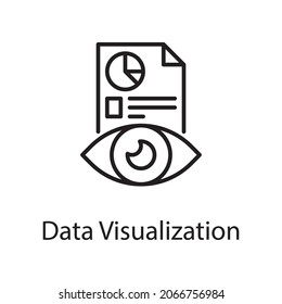 Data visualization vector outline Icon Design illustration. Web Analytics Symbol on White background EPS 10 File