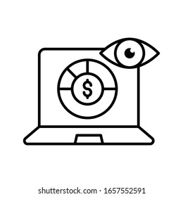 Data Visualization Vector Outline illustration. Business Growth and investment Icon. EPS 10 File 