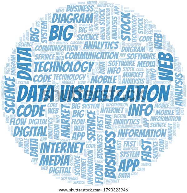 Data Visualization Vector Word Cloud Made Stock Vector (Royalty Free ...