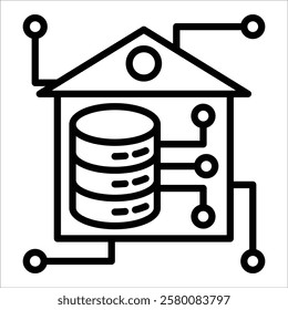 Data Warehouse Icon Element For Design