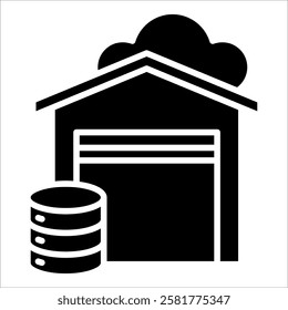 Data Warehouse Icon Element For Design